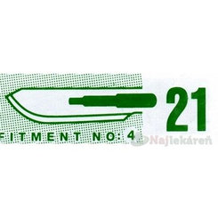 SKALPELOVÉ ČEPIELKY SURGEON č.21 sterilné 100ks