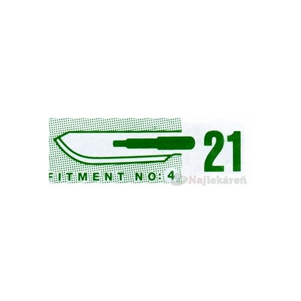 SKALPELOVÉ ČEPIELKY SURGEON č.21 sterilné 100ks