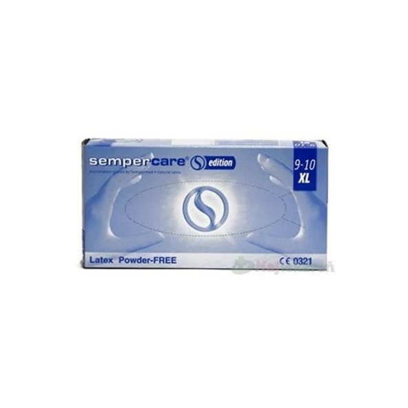 SEMPERCARE Vyšetrovacie rukavice Latex Edition veľkosť XL, nesterilné, nepúdrované 90ks