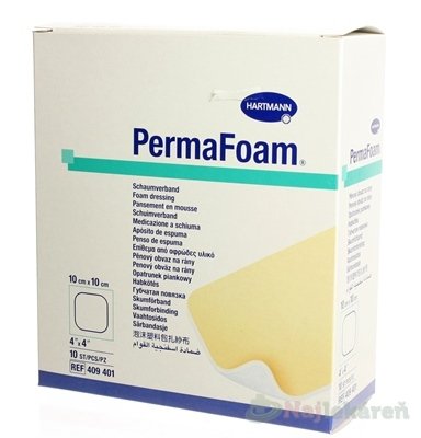 E-shop PERMAFOAM obväz penový polyuret. s pórovitou štruktúrou (10x10cm) 10ks