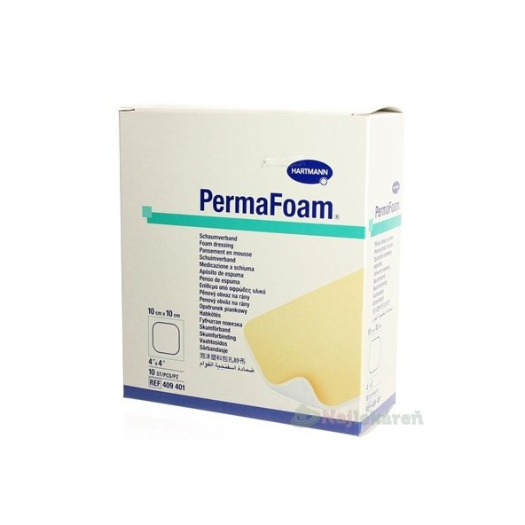PERMAFOAM obväz penový polyuret. s pórovitou štruktúrou (10x10cm) 10ks