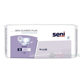 Seni CLASSIC PLUS Small S1 plienkové nohavičky, pás 55-80cm, 2000ml, 30ks