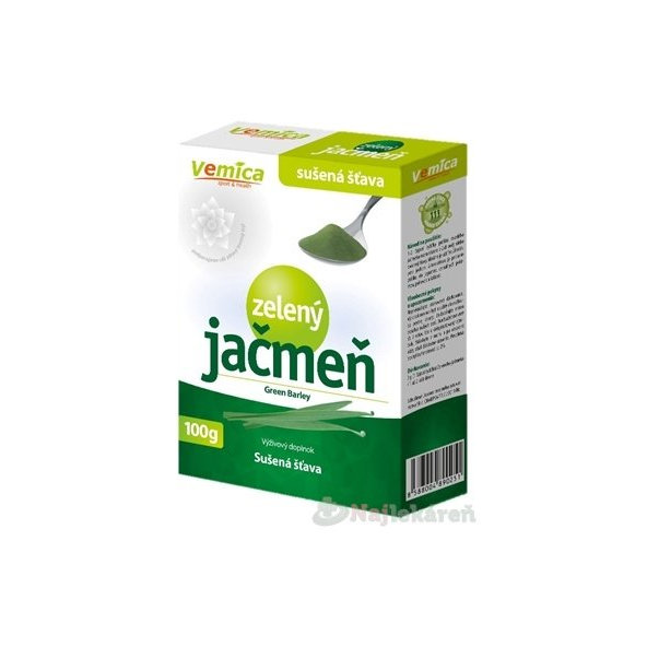 Vemica Zelený jačmeň - sušená šťava, výživový doplnok, 100g