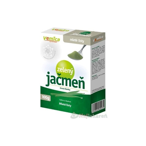 Vemica Zelený jačmeň - mleté listy, výživový doplnok, 100g