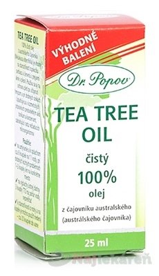 E-shop DR. POPOV TEA TREE OIL 100% čistý olej z austrálského čajovníka 25 ml