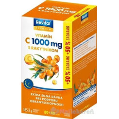 Revital PREMIUM VITAMIN C 1000 mg S RAKYTNÍKOM s postupným uvoľňovaním 120 tabliet