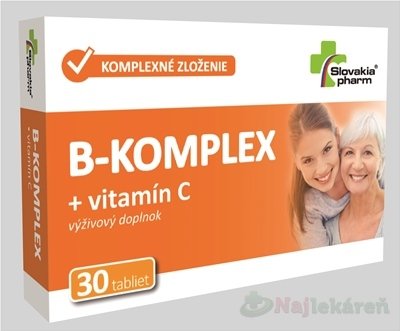 E-shop Slovakiapharm B-KOMPLEX + vitamín C, 30 ks