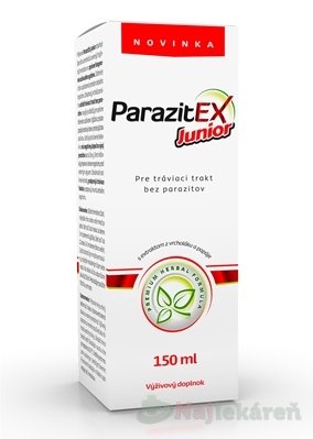 E-shop ParazitEx Junior sirup pre tráviaci trakt detí bez parazitov 1x150 ml