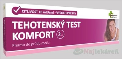 E-shop Slovakiapharm TEHOTENSKÝ TEST KOMFORT 2ks