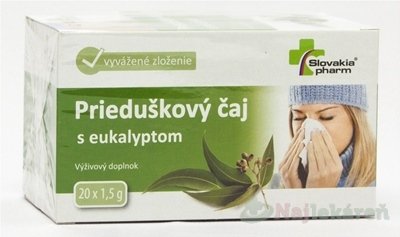 E-shop Slovakiapharm Prieduškový čaj s eukalyptom, 20x1,5g
