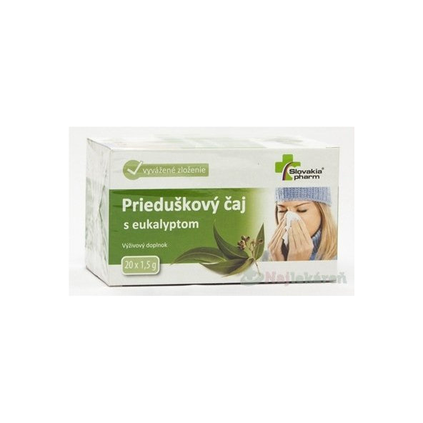 Slovakiapharm Prieduškový čaj s eukalyptom, 20x1,5g
