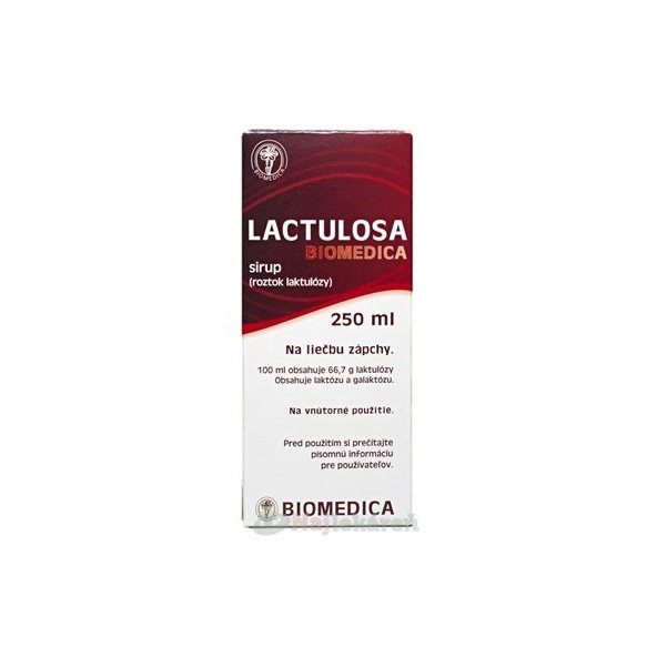 BIOMEDICA LACTULOSA pri chronickej zápche sirup 250ml