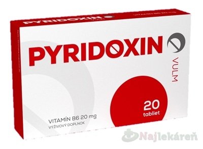 E-shop VULM PYRIDOXIN (vitamín B6 20 mg) 20 tbl