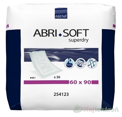E-shop ABENA ABRI SOFT superdry 60x90cm podložka absorpčná, savosť 1500ml, 30ks