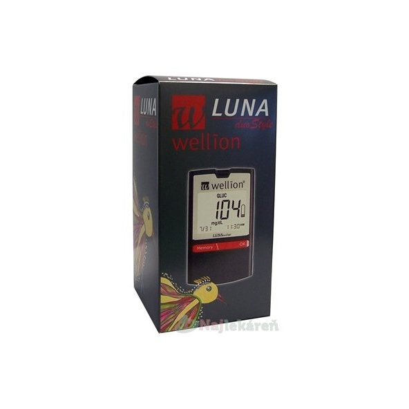 Wellion LUNA Duo Style s príslušenstvom na meranie glukózy a cholesterolu, 1set