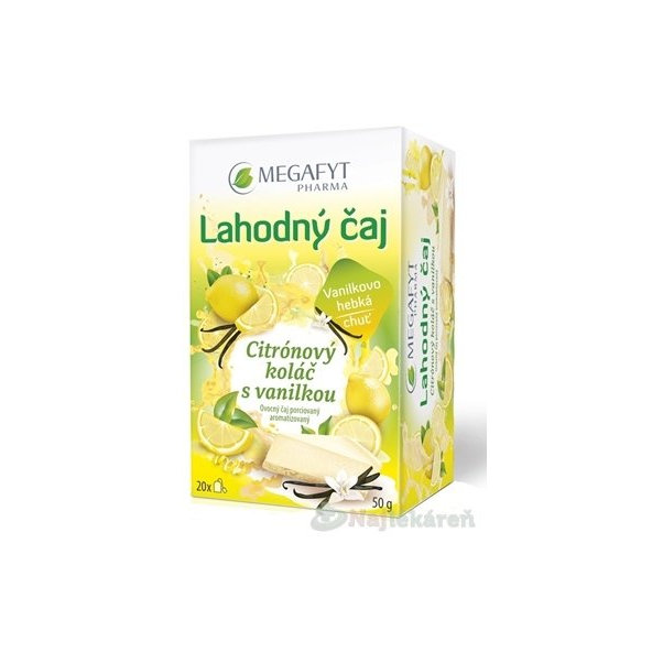 MEGAFYT Lahodný čaj Citrónový koláč s vanilkou, 20x2,5g