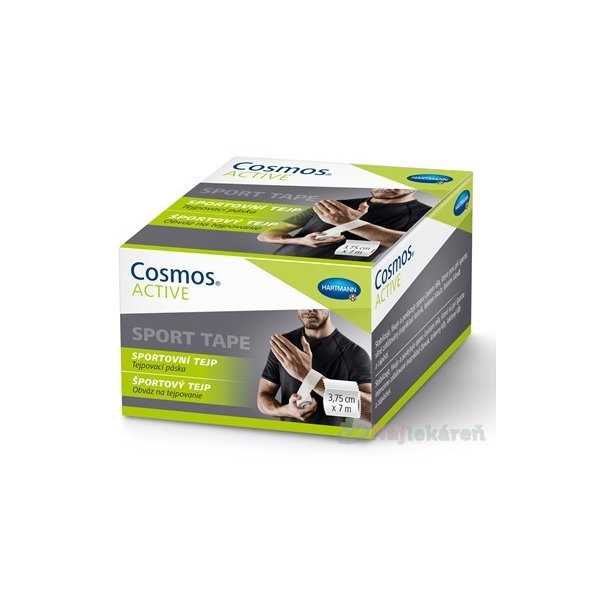 Cosmos ACTIVE Športový tejp, biely (3,75cmx7m) 1ks