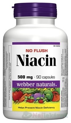 E-shop Webber Naturals Niacin 500 mg (nealergický) 90 cps