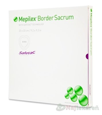 E-shop Mepilex Border Sacrum samolepivé krytie s mäkkým silikónom 23x23cm 5ks