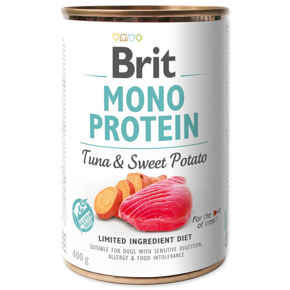 Konzerva Brit Mono protein tuniak s batátmi 400g