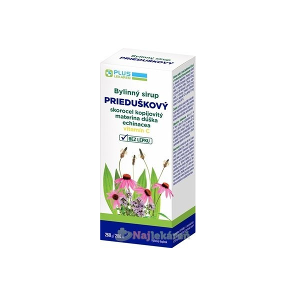 PLUS LEKÁREŇ Bylinný sirup PRIEDUŠKOVÝ 200ml