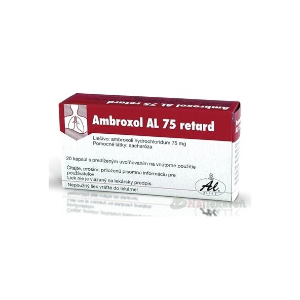 Ambroxol AL 75 retard na horné dýchacie cesty 20 cps