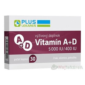 PLUS LEKÁREŇ Vitamín A+D 5000 IU/400 IU 30ks