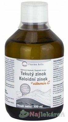E-shop Pharma Activ Tekutý zinok Zn + Vitamín C