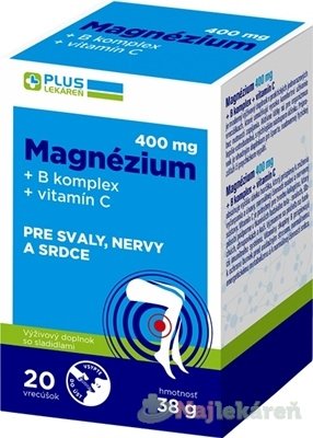 E-shop PLUS LEKÁREŇ Magnézium 400 mg+B komplex+vitamín C