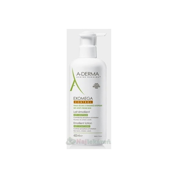 A-DERMA EXOMEGA CONTROL emolienčné mlieko 400ml