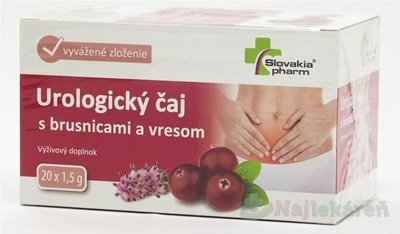 E-shop Slovakiapharm Urologický čaj s brusnicami a vresom výživový doplnok, 20x1,5g