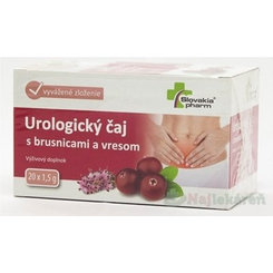 Slovakiapharm Urologický čaj s brusnicami a vresom výživový doplnok, 20x1,5g