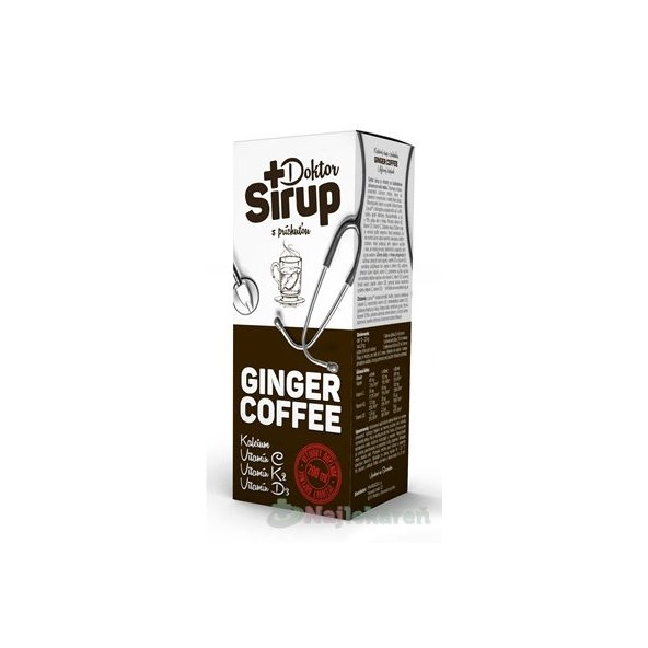 Doktor Sirup kalciový sirup Ginger coffee, 200ml