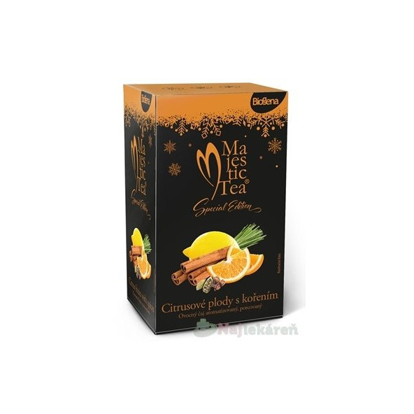 Biogena Majestic Tea Citrusové plody s korením ovocný čaj, 20x2,4g