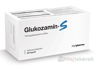 E-shop Profipharma Glukozamín S, výživový doplnok vo forme kapsúl, 60 ks