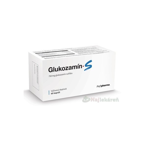 Profipharma Glukozamín S, výživový doplnok vo forme kapsúl, 60 ks