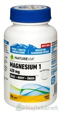 E-shop SWISS NATUREVIA MAGNESIUM 1 - 420 mg, 90 ks