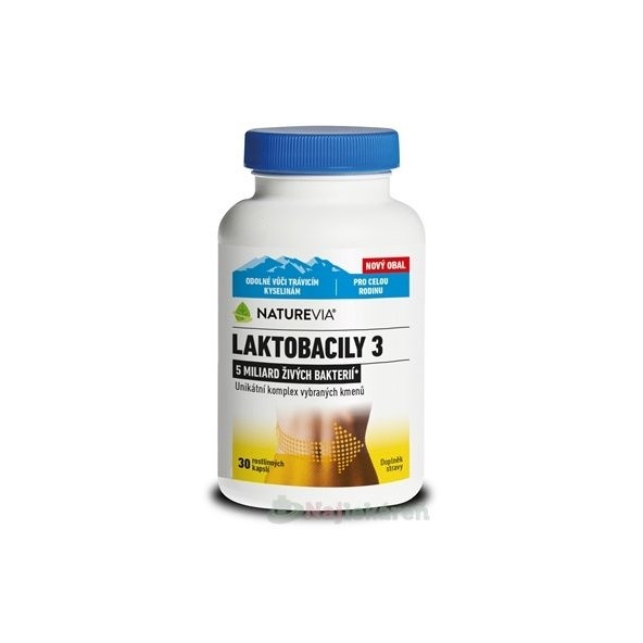 SWISS NATUREVIA LAKTOBACILY 3 na rovnováhu črevnej flóry