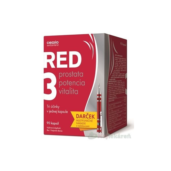 Cemio RED3 + darček 2018 výživový doplnok pre mužov