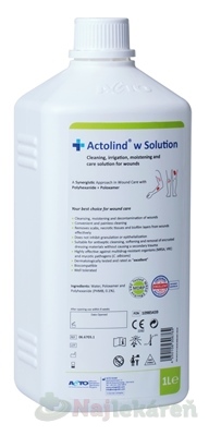 Actolind w Solution roztok na čistenie a starostlivosť o rany 1 l