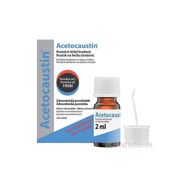 Acetocaustin roztok na liečbu bradavíc 2ml