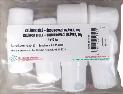 FAGRON Kelímok biely + skrutkovací uzáver 10 g 10 ks