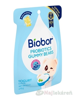 Biobor PROBIOTICS želé medvedíky jogurtová príchuť 45g