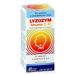 LYZOZYM IMUNO C D SO SELÉNOM A VITAMÍNMI E a K na žuvanie 40 ks