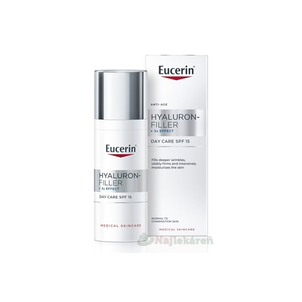 Eucerin HYALURON-FILLER+3xEFFECT Denný krém SPF15 50ml