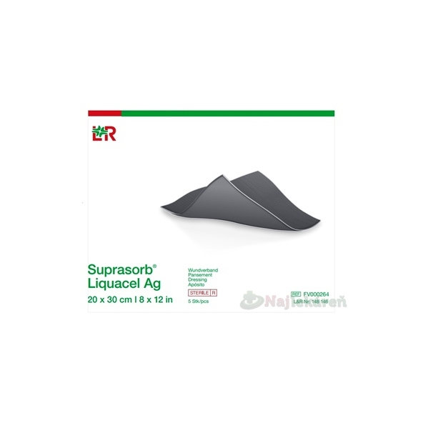 Suprasorb Liquacel Ag Krytie na rany 20x30 cm 5 ks
