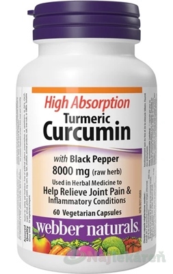 Webber Naturals Kurkumín s čiernym korením 60 kapsúl