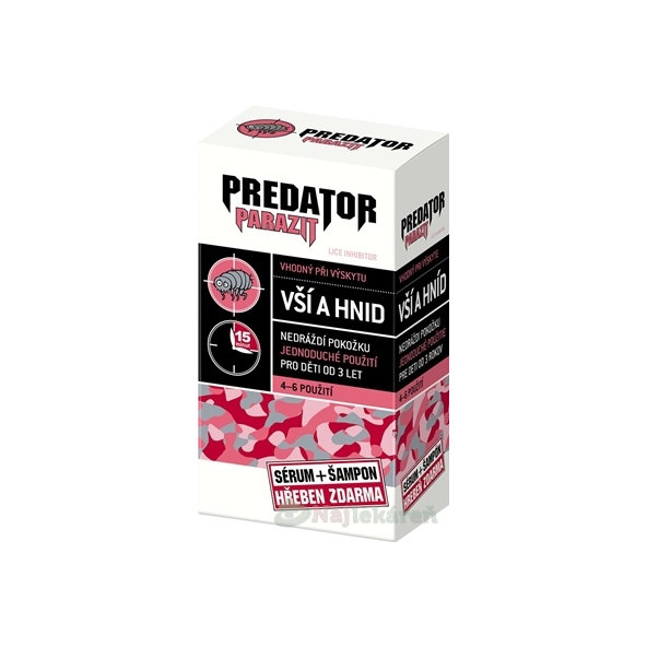 PREDATOR PARAZIT sérum 100 ml + šampón 100 ml + hrebeň zdarma