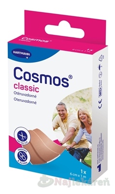 Cosmos Classic oteruvzdorná náplasť na rany 6cm x 1m 1 ks