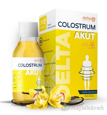 Delta Colostrum Akut tekuté Vanilka 125 ml